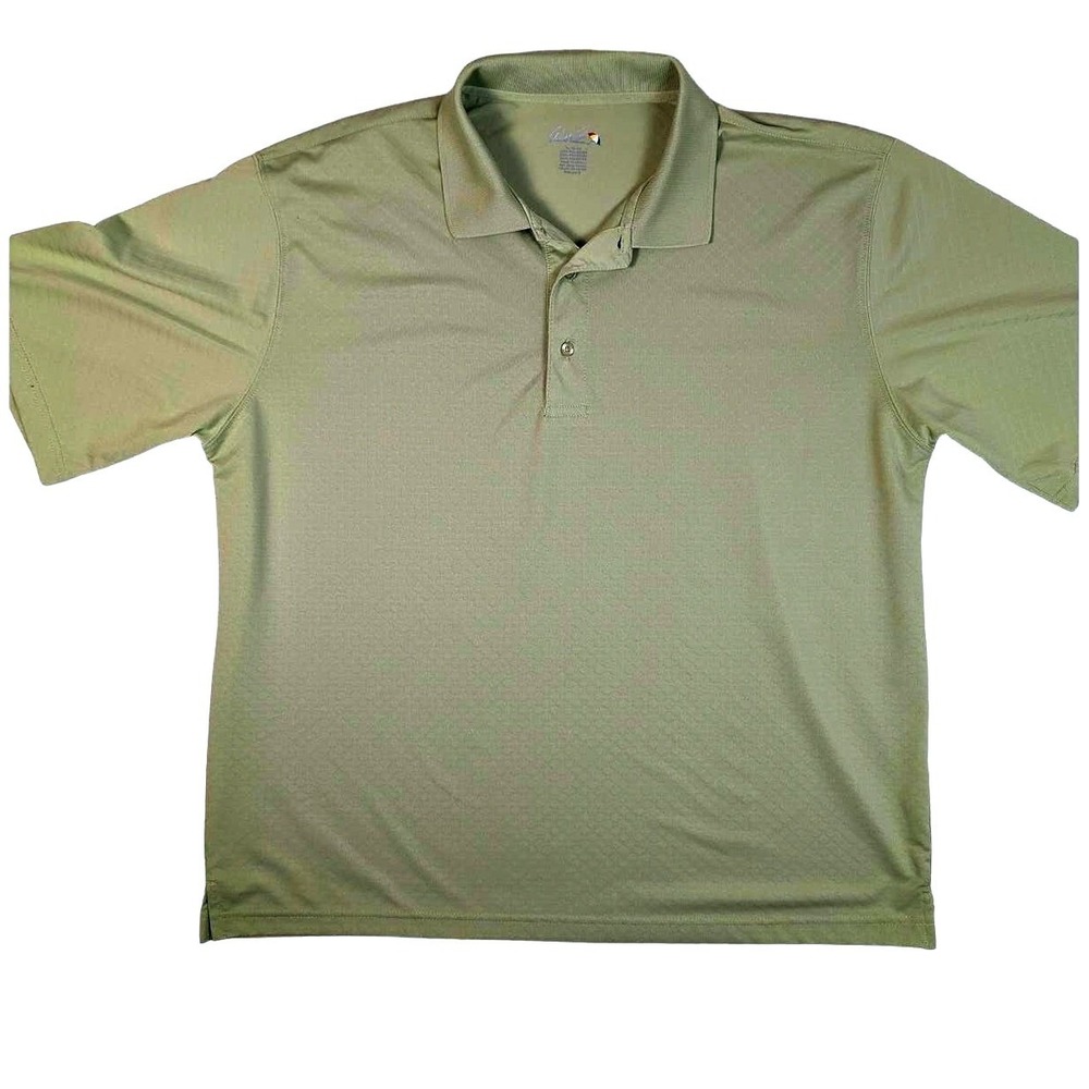Arnold Palmer Polo Shirt Mens XL Green Excellent Textured Golf Top Men